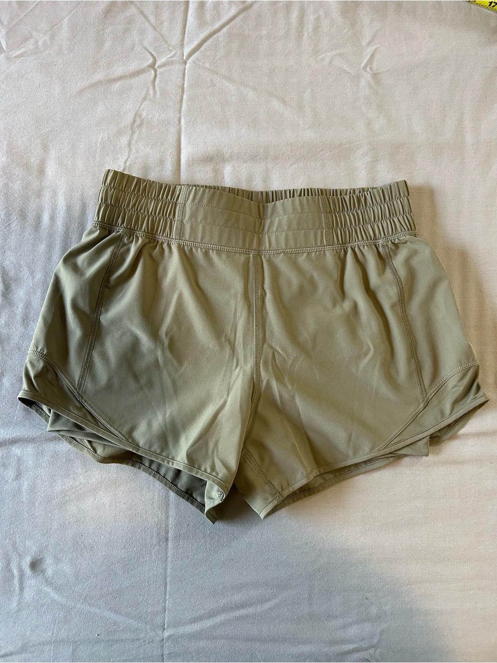 Mondetta Olive Athletic High-Waist Run Shorts